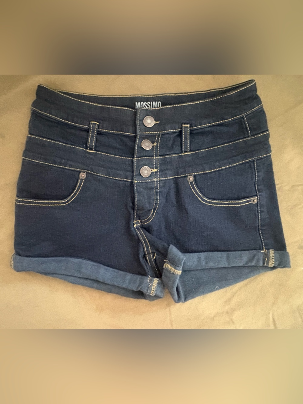 Mossimo Supply Co. Dark Wash Cuffed Denim Shorts Size 4/27 Like New